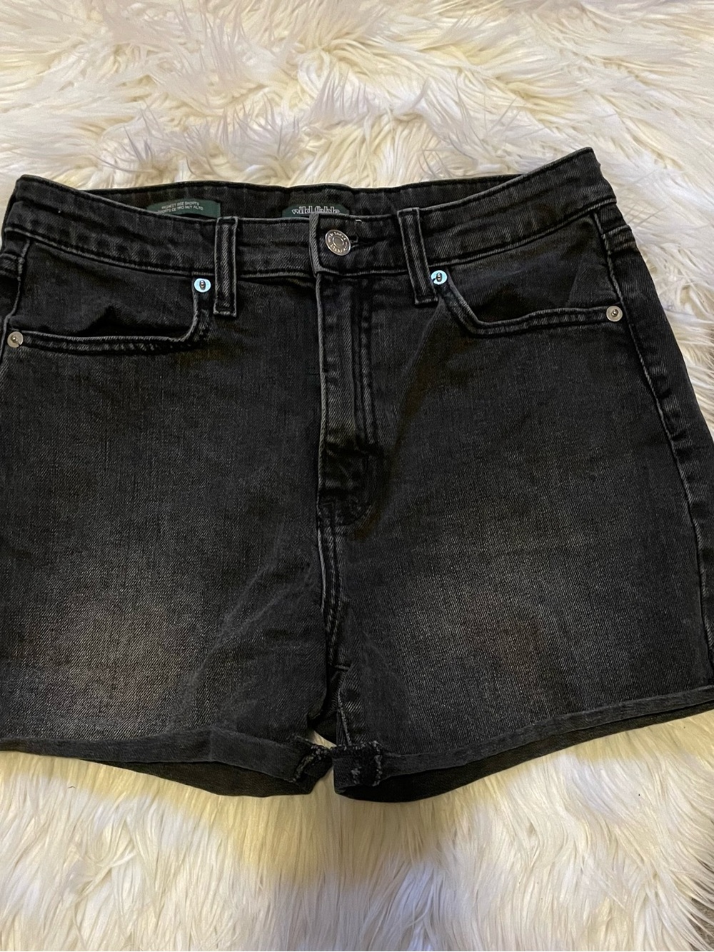 wild fable Black High-Rise Jean Shorts